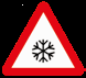 Señal P-34 — Pavimento deslizante por hielo o nieve