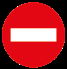 Señal R-101 — Entrada prohibida