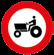 Señal R-111 — Entrada prohibida a vehículos agrícolas de motor