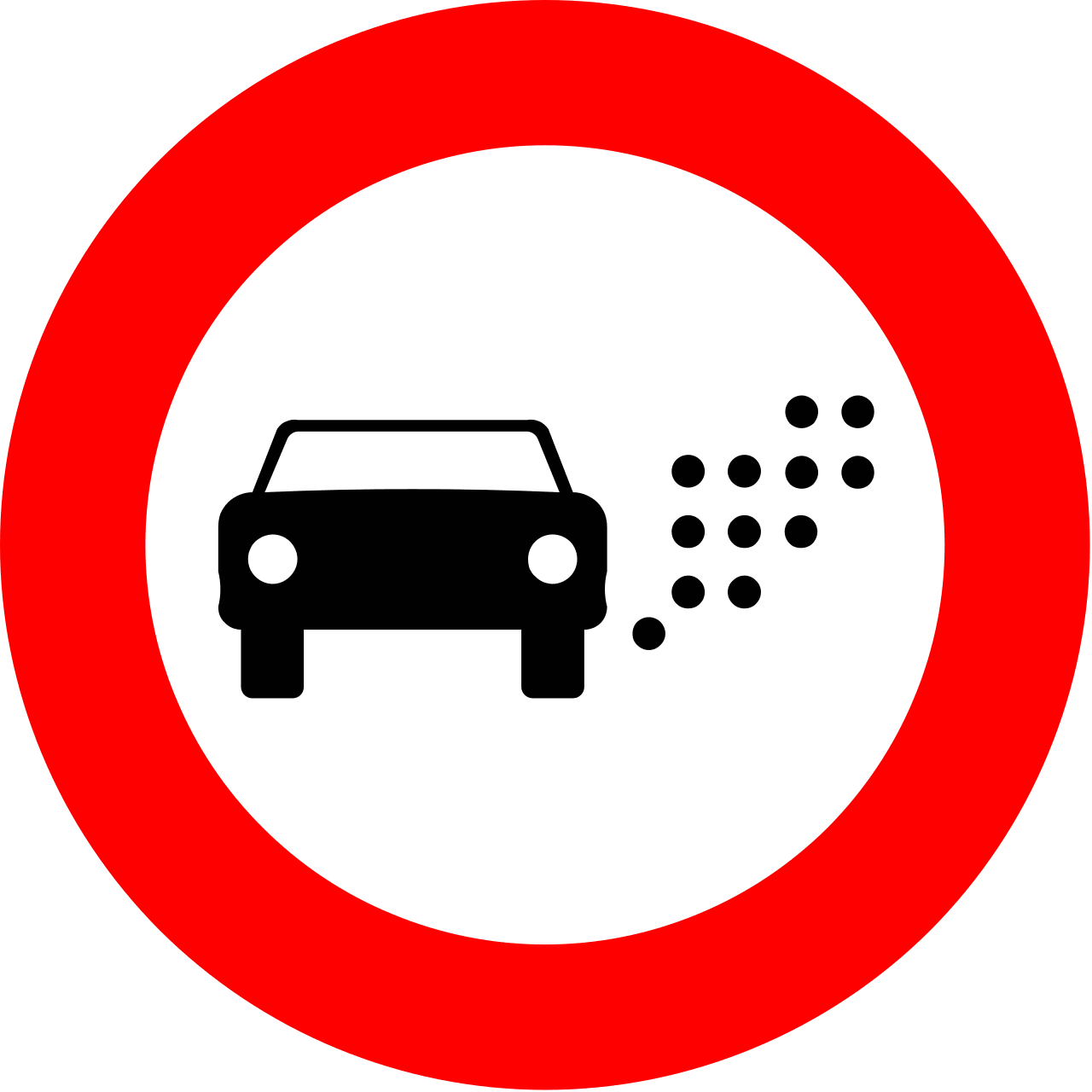 Señal R-120 — Entrada prohibida por distintivo ambiental (ZBE)