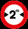 Señal R-204 — Limitación de anchura