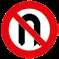 Señal R-304 — Cambio de sentido prohibido (media vuelta)