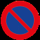 Señal R-308 — Estacionamiento prohibido