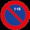 Señal R-308c — Estacionamiento prohibido la primera quincena