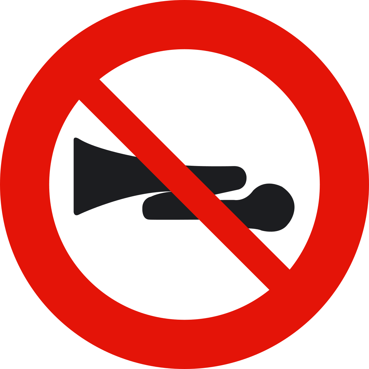 Señal R-310 — Señales acústicas prohibidas