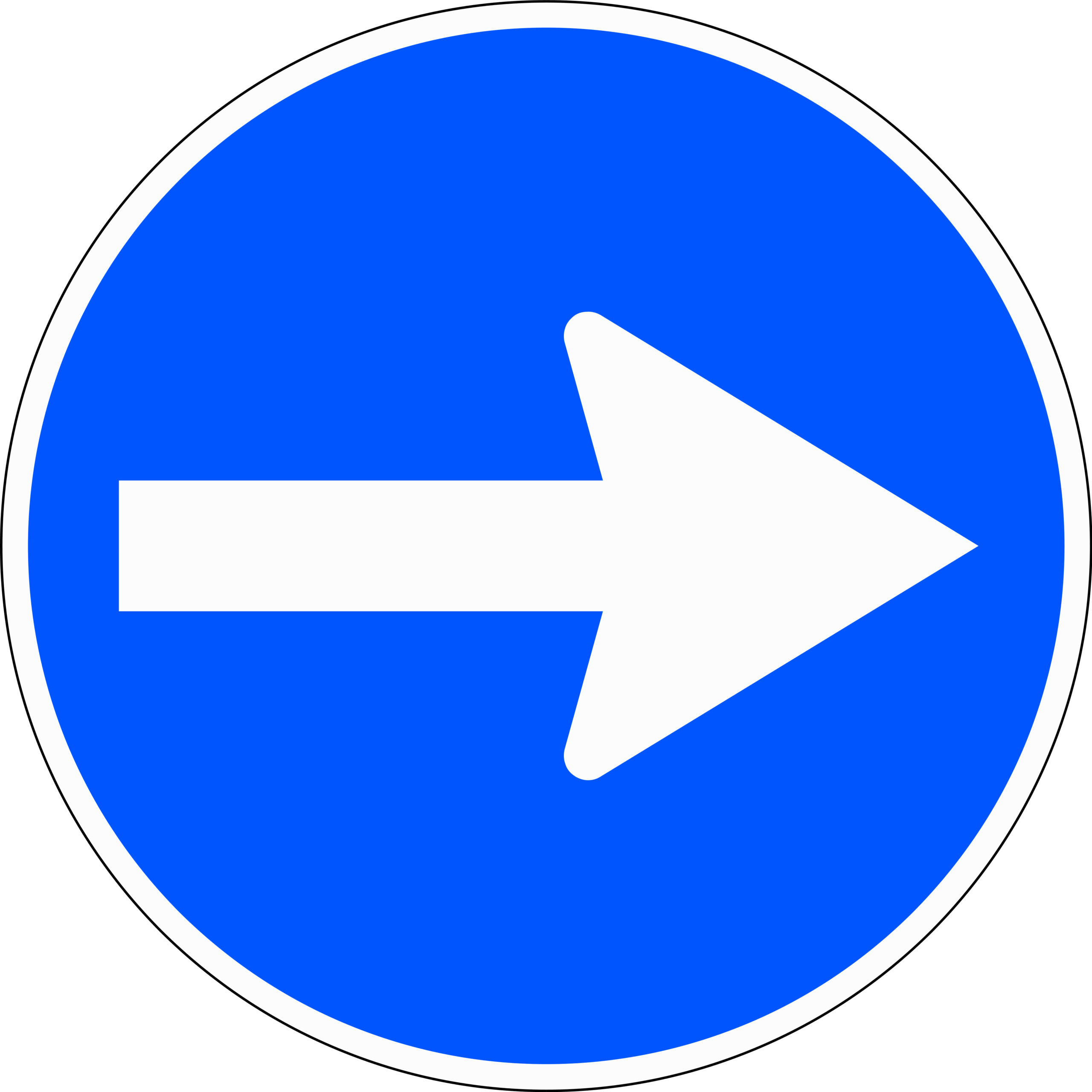 Señal R-400a/b/c/d/e — Sentido obligatorio