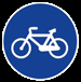 Señal R-407a — Vía reservada y obligatoria para ciclos (carril bici)
