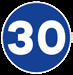 Señal R-411 — Velocidad mínima