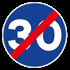 Señal R-506 — Fin de velocidad mínima