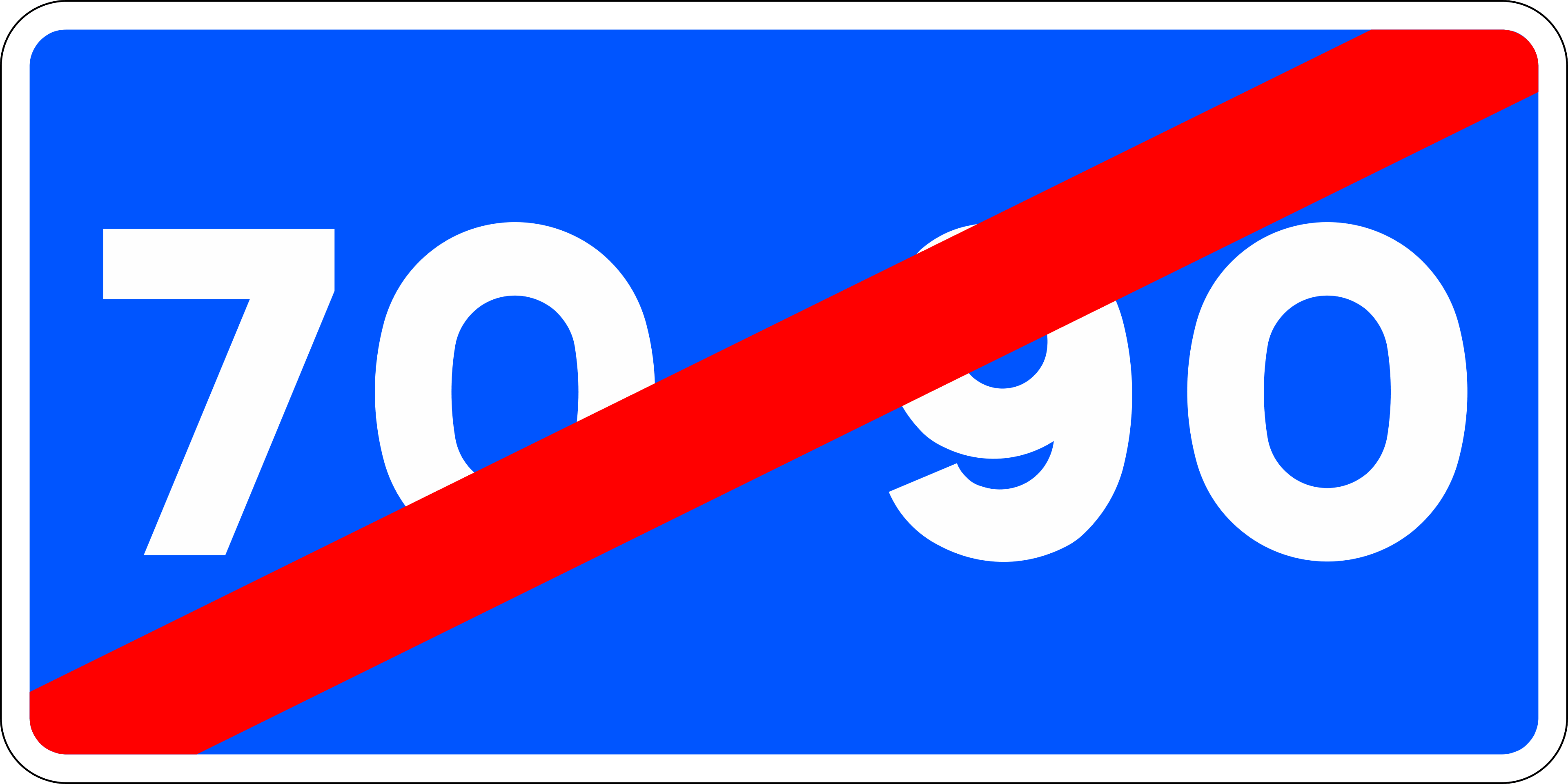 Señal S-10 — Fin de velocidades aconsejadas por carril