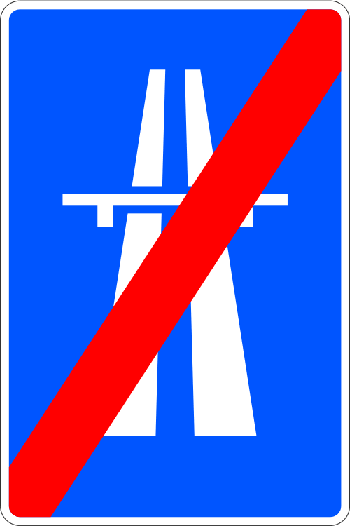 Señal S-2 — Fin de autopista