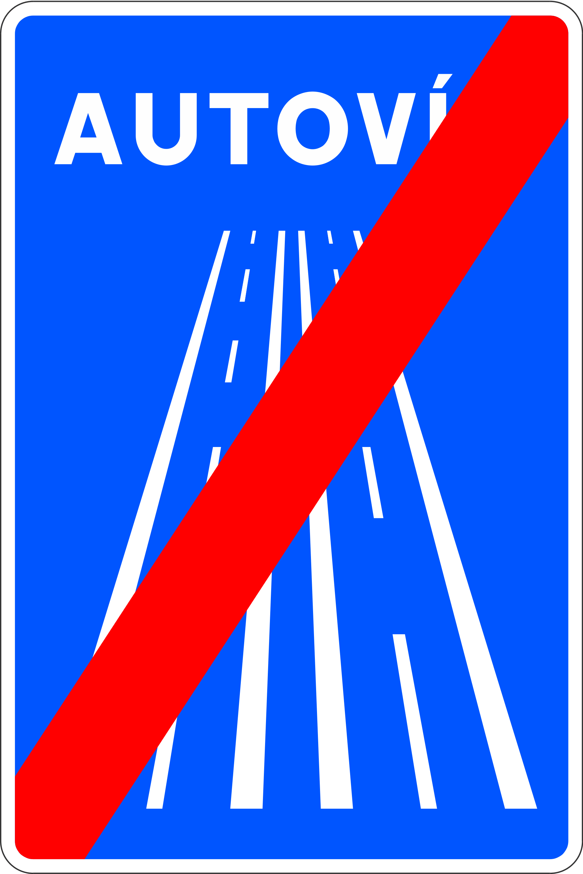 Señal S-2a — Fin de autovía