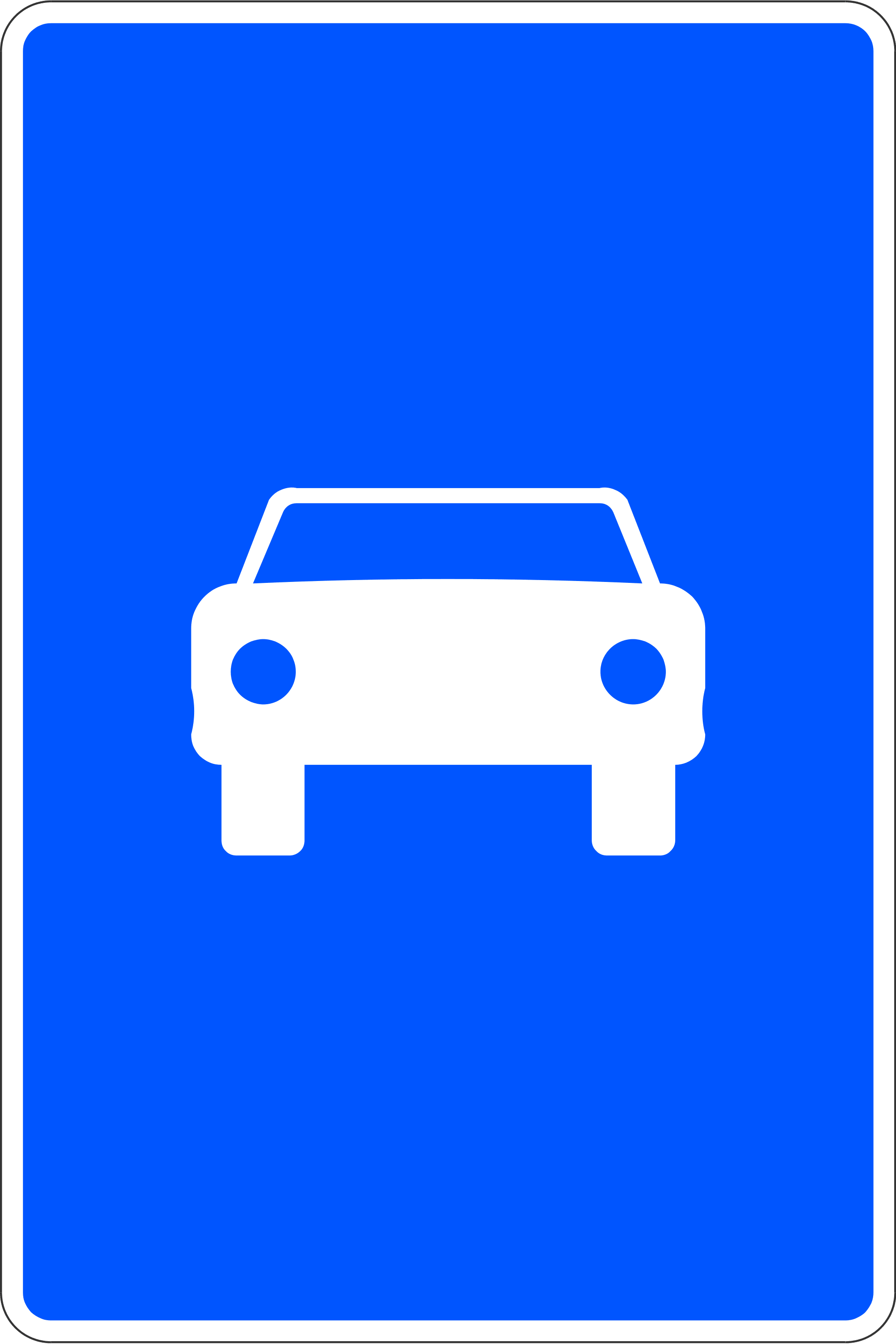 Señal S-3 — Vía reservada para automóviles