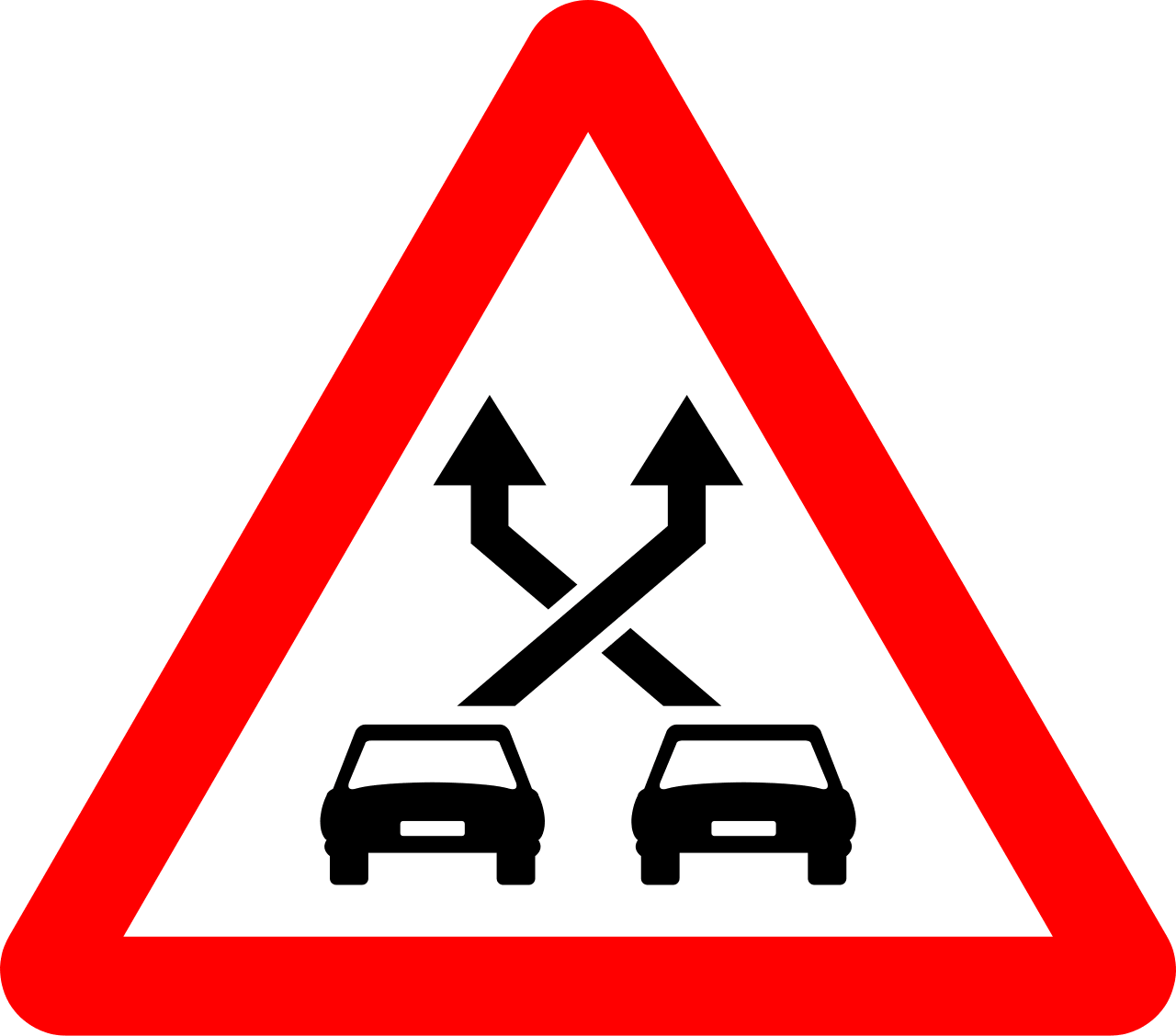 Señal P-35 — Trenzado de carriles