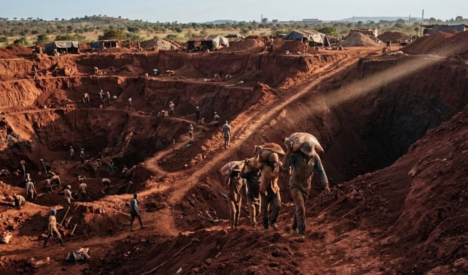 Mina artesanal de cobalto en Kolwezi, República Democrática del Congo