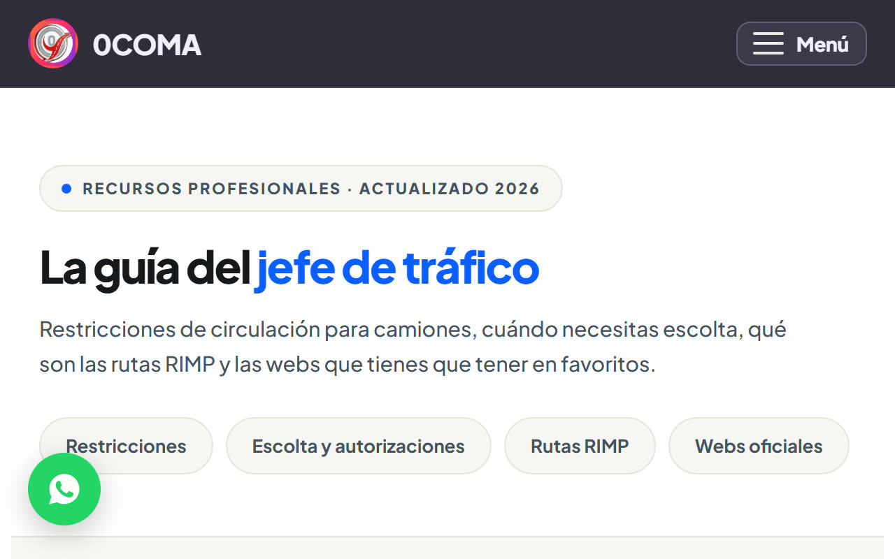 Recursos para el jefe de tráfico